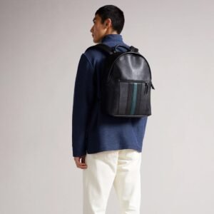 ESENTLE Striped PU Backpack
