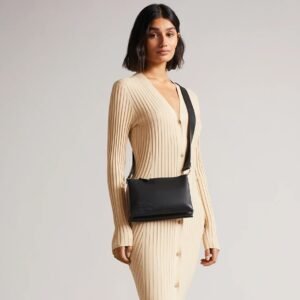DARCEYY Branded Webbing Leather Crossbody Bag