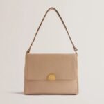 IMIELLY Lock Detail Baguette Shoulder Bag