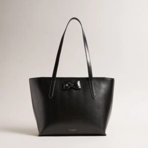 BEANNE Bow Detail Leather shopper