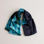 ABBIEAI Floral Printed Silk Scarf