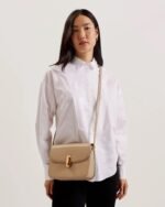 KKAYLI Polished Leather Satchel Bag