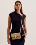 KKAYSA Polished Small Leather Crossbody Bag