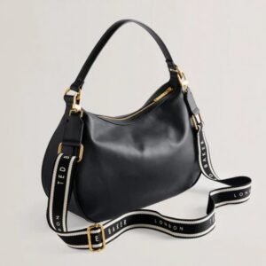 ESIAH Webbing Slouchy Leather Hobo Bag