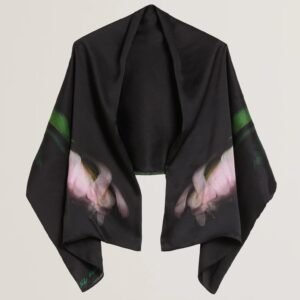 CRESIII Silk Satin Printed Cape