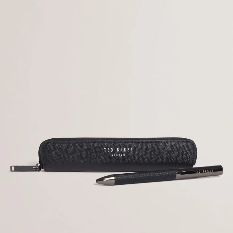 DANNIIO Saffiano Leather Pen Holder & Pen