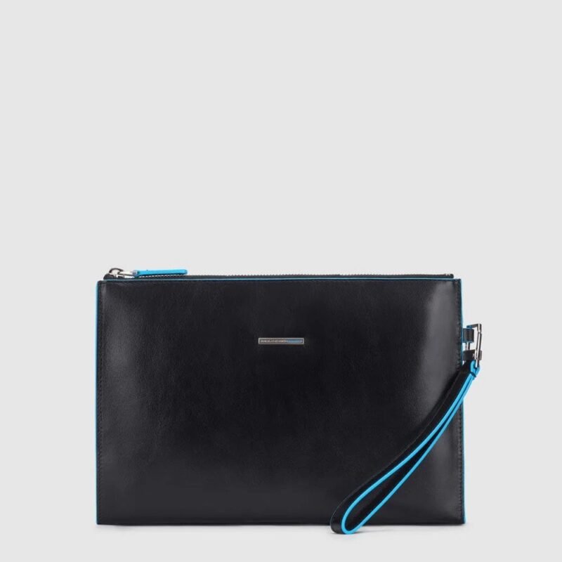 Slim clutch with wrist strap