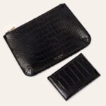 KELLIII Croc Pouch and Passport Case