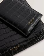 KELLIII Croc Pouch and Passport Case