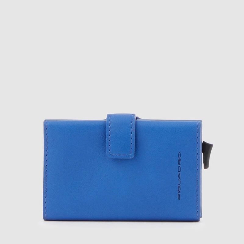 Credit card case with sliding system