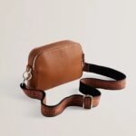 DARCELO Branded Webbing Leather Camera Bag