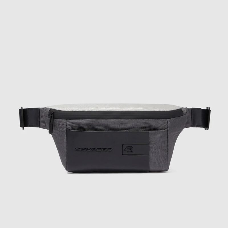Bum bag in fabric and leather with RFID