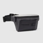 Bum bag in fabric and leather with RFID