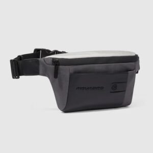 Bum bag in fabric and leather with RFID