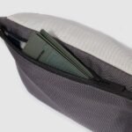 Bum bag in fabric and leather with RFID