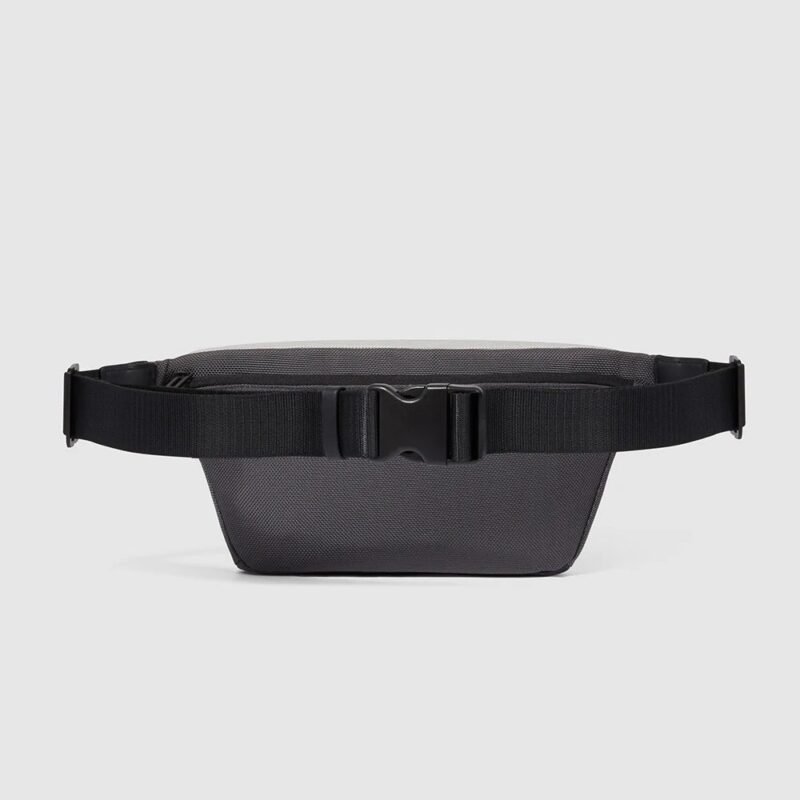 Bum bag in fabric and leather with RFID