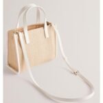 PAOLINA Faux Raffia Small Icon Bag