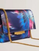 LIBBEA Feather Print Crossbody Evening Bag