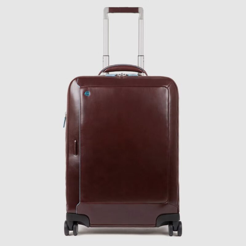 Cabin Leather suitcase with Garment sleeve