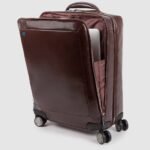 Cabin Leather suitcase with Garment sleeve