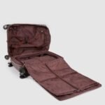 Cabin Leather suitcase with Garment sleeve