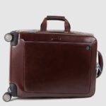 Cabin Leather suitcase with Garment sleeve