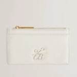 MARLEAH TB Logo Leather Zip Card Holder