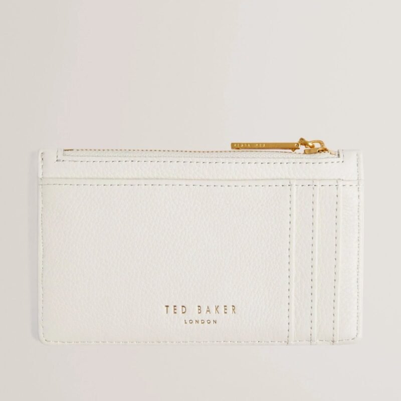MARLEAH TB Logo Leather Zip Card Holder