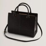ANELLE TB Detail Large Leather Tote Bag