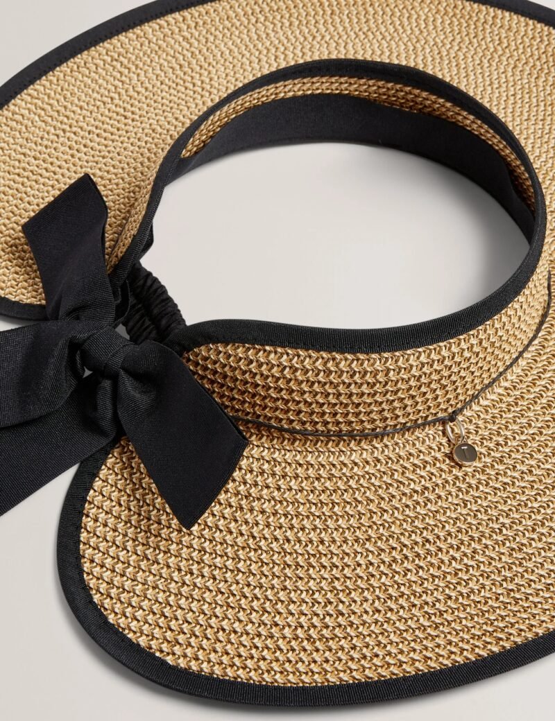 VANESAI Faux Straw Bow Visor