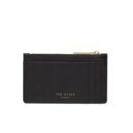MARLEAH TB Logo Leather Zip Card Holder