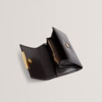 TASHI Herringbone Canvas Small Bar Detail Purse