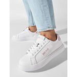 Tiger Head-logo leather sneakers