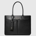 Leather computer tote bag 14"