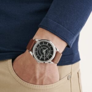 LEYTONN brown leather watch