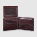 Leather wallet with flip up ID window
