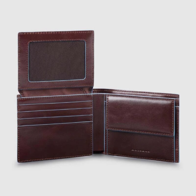 Leather wallet with flip up ID window