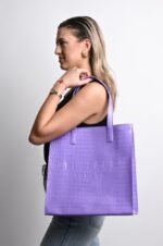 CROCCON Large Croc Texture Icon Tote Bag