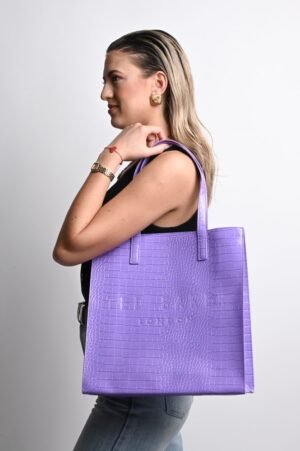 CROCCON Large Croc Texture Icon Tote Bag