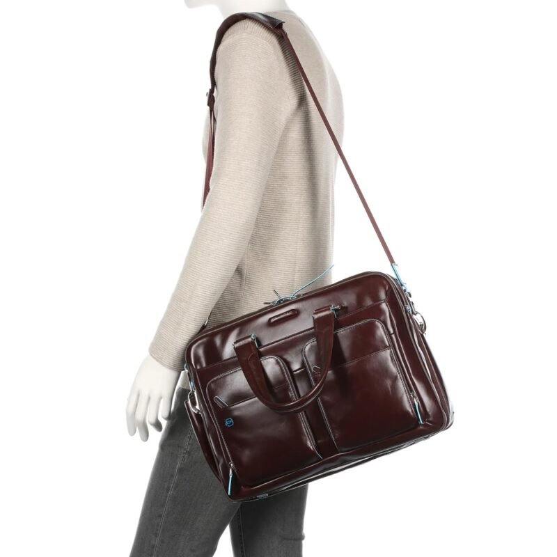 Expandable Briefcase leather 15,6”