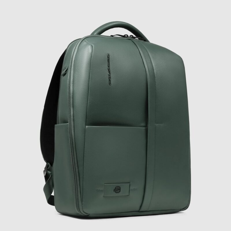 Leather laptop backpack 14"