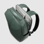 Leather laptop backpack 14"