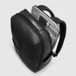 Leather laptop backpack