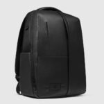 Leather laptop backpack