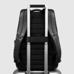 Leather laptop backpack