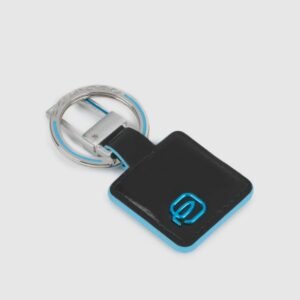 Keychain with leather insert