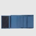 Vertical wallet with coin pocket