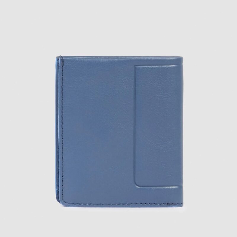 Vertical wallet with coin pocket