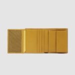 Vertical wallet with coin pocket