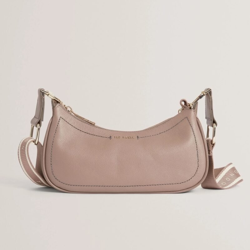 LAARNA Webbing Strap Leather Shoulder Bag Small